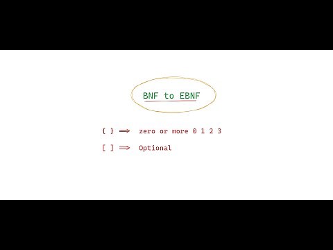 طريقة التحويل من BNF To EBNF