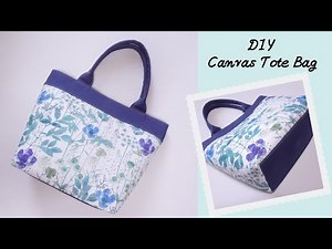 How to Sew a Canvas Tote Bag 【part 2】Sewing Tutorial/DIY/Pattern(PDF)