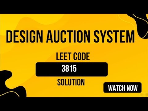 Design Auction System | leetcode 3815 | leetcode weekly contest 485 | must do dsa | Max Heap
