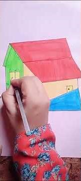 How to Draw a House Easily and Add Colours | Step-by-Step Guide.