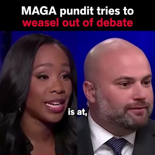 MAGA Stooge Tries To Hide In Debate