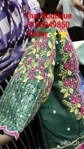 computer embroidery work with stitching and maggam work available friends