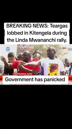 BREAKING NEWS: Teargas lobbed in Kitengela during the Linda Mwananchi rally. #shujaahumphrey