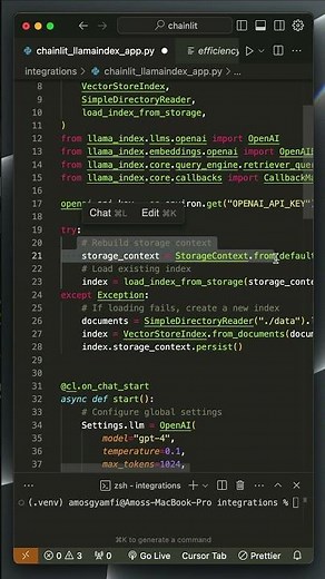 LlamaIndex + OpenAI + Chainlit : Build an AI App to Chat With Your Own Data #ai #openai #llamaindex