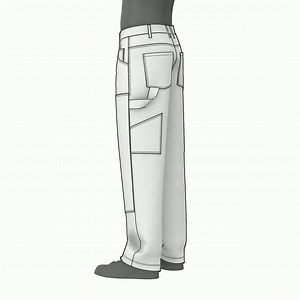 Carpenter Jeans Double Knee Workwear Jeans Utility Pants Wide Leg Loose Fit Digital Sewing Pattern PDF Medium Sizes Pack 32 / 34 / 36 / 38 - Etsy
