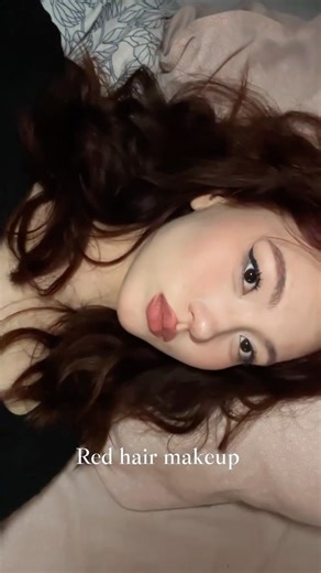 Tomiris Miranbekova on Instagram: "Red hair makeup tutorial 💔 #makeup #makeuptutorial #fyp #dailymakeup #dailymakeuplook #dailymakeuptutorial #dailymakeuproutine"