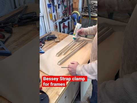 Strap clamps for picture frames #woodwork #diy #clamps