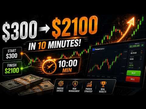 Pocket Trading: $300 → $2100. Binary Options for Beginners.