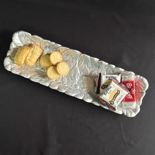 Arthur Court Bunny Serving Tray, Rabbit Garden Aluminum Platter, Easter Appetizer Tray, Spring Charcuterie Tray, 18 Inch Bunny Relish Tray - Etsy