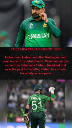 Mohammad Hafeez on SahibzadaFarhan #sahibzadafarhan#pakistancricket
