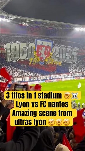 “3-SIDE TIFO! 🔥🔵 Olympique Lyon Fans Create INSANE Stadium Choreo vs FC Nantes — One of Best