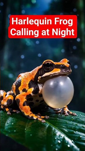 Harlequin Frog Calling at Night | Voice of Survival in the Rainforest 🌙🐸