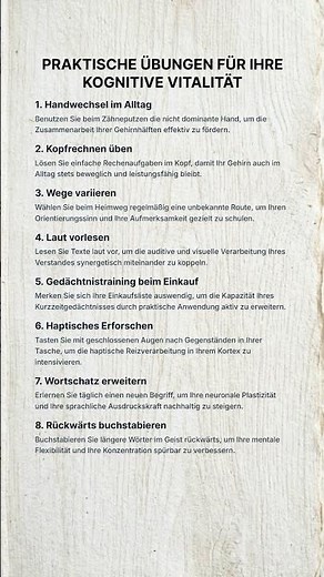 Praktische Übungen für Ihre kognitive Vitalität #Shorts