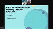 PRGLAC Implementation Working Group of NACCHD Meeting two
