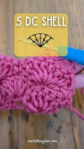Crochet 101: The 5-DC Shell Stitch for Beginners #crochet #crochetbeginners #beginnercrochet