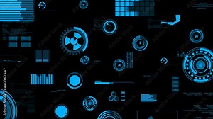 Visionary industry data dashboard presenting machine status . 3D rendering computer graphic .