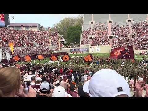 Enter sandman at the Virginia Tech spring Game