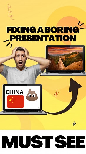 The PowerPoint Guy on Instagram: "‼️✨This is a MUST KNOW trick for your next presentation✨‼️ You can use it to make your headline POP, or to get a smooth transition from one slide to another🤩 #canvapartner #canva #tutorial #studentlife #china"