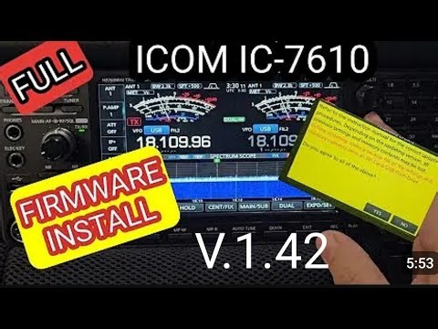 ICOM 7610 - NEW FIRMWARE & INSTALL v1.42 - June 2024