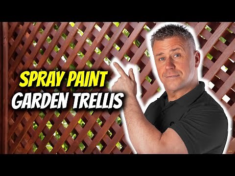 How to spray paint garden trellis