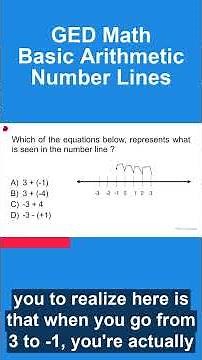 GED Math number lines #shorts