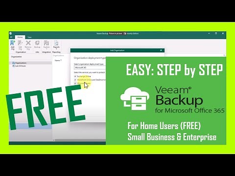 EASY: Backup Microsoft Office 365 OneDrive & EMail with Veeam Community Edition