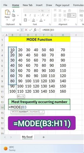 🔥 Find Most Frequent Value in Excel (MODE Trick!) | Excel MODE Function in 30 Seconds ⚡ (Easy Trick)