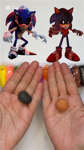 🔥 Sonic.EXE vs Dark Sonic.EXE | Horror Battle! 👹⚡ #sonic#trendingshorts#horror#clay