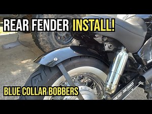 Blue Collar Bobbers REAR FENDER INSTALL! | Honda Shadow 750 Aero