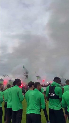 Saint-Étienne Ultras Ignite Pyro at Training Before Lyon Match