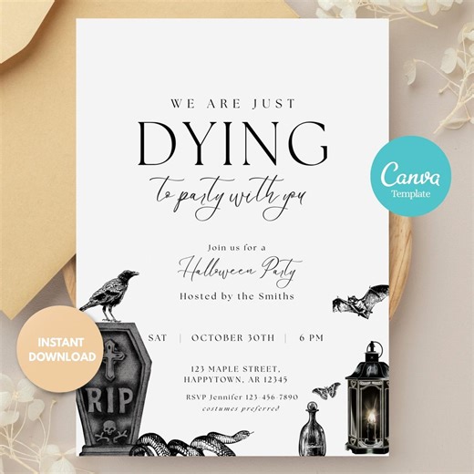 Spooky Halloween Party Invitation: Editable Template (instant Download) - Etsy
