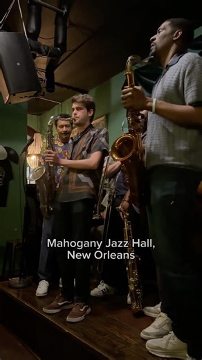 Nate Topo on sax at Mahogany Jazz Hall, New Orleans