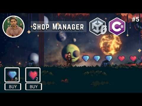 Shop Manager in Unity - Beginner Unity Tutorial | Shop System in a 2D Game with Unity & C# Coding