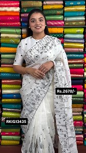 56K views · 390 reactions | Soft Glass Tussar Embroidery Work Half...