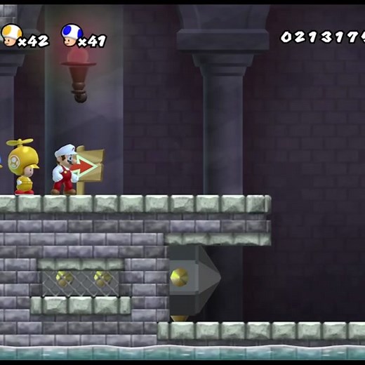 New Super Mario Bros. Wii - 4 Players World 4-Fight Mini Boss #mario #supermariobros