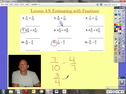 Estimating Fractions - Adding and Subtracting Fractions