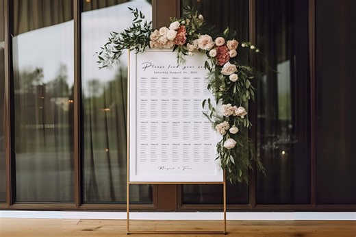 Minimalist Seating Chart Template: Editable Printable Wedding Sign (instant Download, 18x24/20x30/24x36") - Etsy