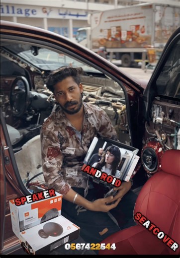 SEATCOVER & ANDROID STEREO DASHBOARD CLOTH LED LIGHT SPEAKER 🔊 Part : 2 . #seat #android #ledlights #speaker#trendingsong❤️