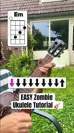 EASY Zombie - The Cranberries Ukulele Tutorial 🎸 #shorts