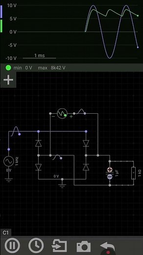Full-Wave Rectifier Simulation | How a Capacitor Smooths DC Output