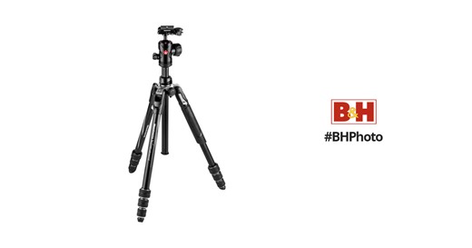 Manfrotto Befree Advanced Travel Aluminum Tripod with 494 Ball Head (Twist Locks, Black)