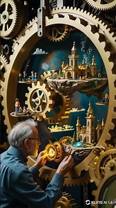 Tiny Villages Inside Clockwork Gears | Dreamlike Animation