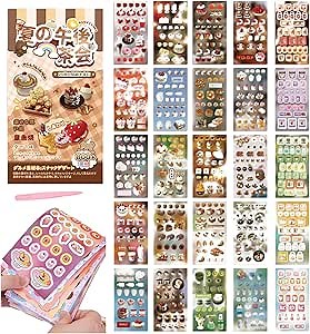 800+ Food Sticker Book - Dive into Over 800 Delightful Cute Food Stickers for Kids, Perfect for Personalizing Laptops, Journals,Water Bottles Laptop Skateboard Phone & More, Ideal for Teens Brown