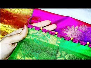 easy, simple #krosha #sareekuchu design // Nandana creations //