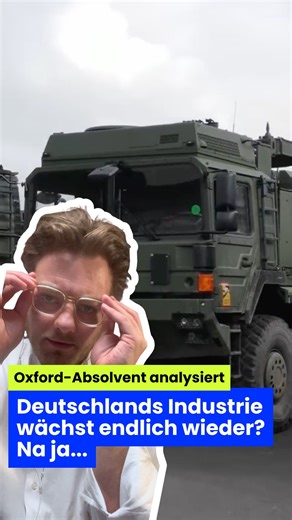 morningcrunch on Instagram: "Die deutsche Industrie wächst wieder. Ein Grund zum Jubeln? So einfach ist das leider nicht, sagt @gregor_morningcrunch, Gründer von morningcrunch und Absolvent der Uni Oxford. #wirtschaft #finance"