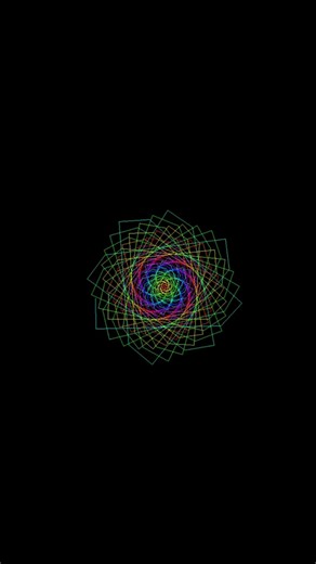 Psychedelic Rainbow Spiral in Python | DailyCodeLearning #shorts #python #animalshorts #viralshorts