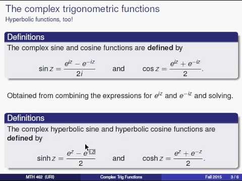Complex Trigonometric Functions: An Introductory Example