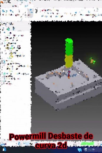 Powermill_Desbaste de curva 2D_Mecanizado de curvas #tutorial #cadcam #cadsoftware #cncsoftware