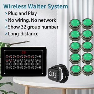 [Hot Item] Wireless Calling System Restaurant Pager System Take a Number Display Number Calling System