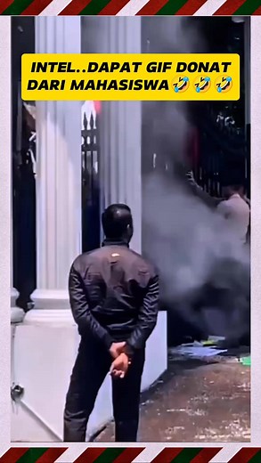 Hahah.. intel dapat Gif donat dri Mahasiswa | La Ode Agus Bonte